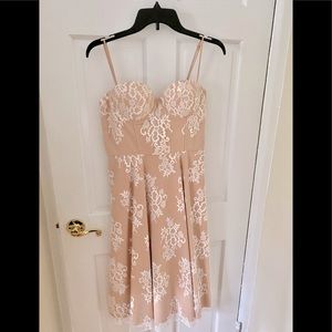 Beautiful nude/white dress